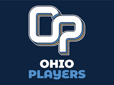 Ohio Players 70s concept logo football freedom football league ohio sports logo