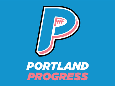 Portland Progress concept logo football freedom football league oregon portland sports logo