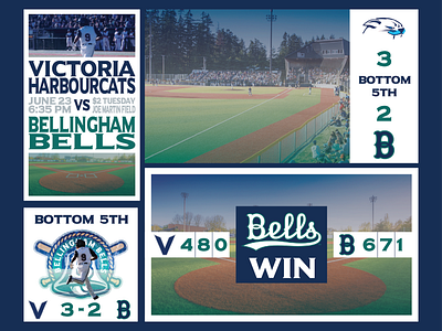 Bellingham Bells Design Package Demo baseball bellingham design package graphic design social media