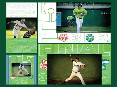 Yakima Valley Pippins Design Package Demo baseball design package graphic design social media yakima
