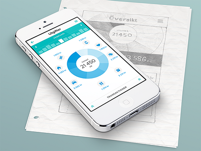 Tink teaser app chart economy finance flat iphone mobile stats ui