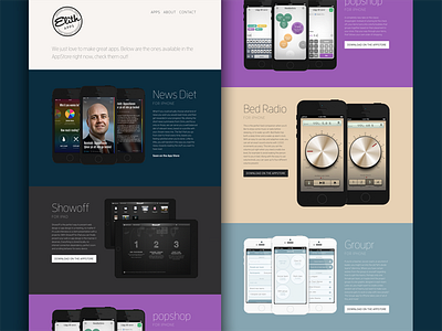 Elith Apps - Simple Web apps design flat landing showcase ui web