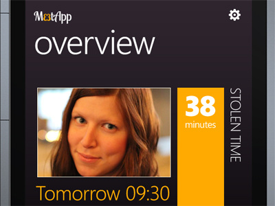 Interface for MeetApp design metro phone ui windows