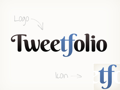 Tweetfolio logo + icon design icon logo twitter