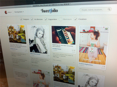 Tweetfolio site overview design ui web