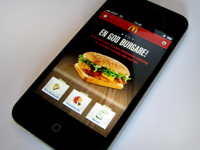 McDonalds app app design iphone wood