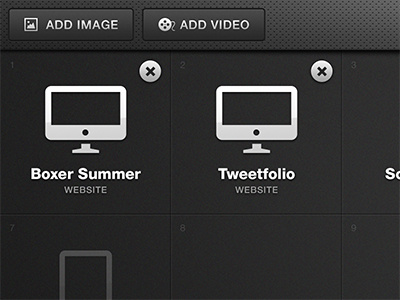 Showoff edit mode and toolbar app button ipad portfolio