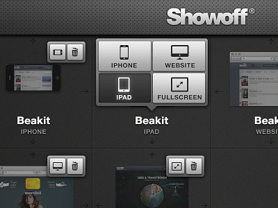 Showoff - new edit mode button design ipad portfolio