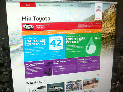 Car owning site car dashboard design web