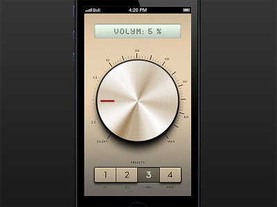Volym - volume level app app button dial iphone knob