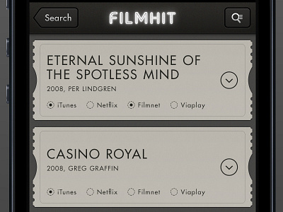 Filmhit app app iphone movie search ticket