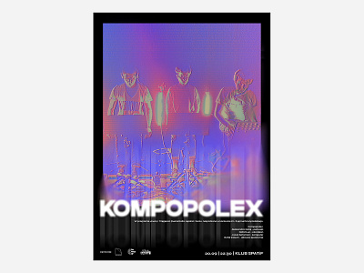 Kompopolex - poster black branding color font graphicdesign illustration music poster posterreposter typogaphy typography visualart