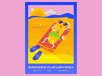 Gorąca Kukurydza baltic beach color corn freetime graphicdesign holiday illustration sea summer typography vector