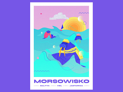 Morsowisko animals baltic branding color graphicdesign illustration jastarnia pattern sea typography vector