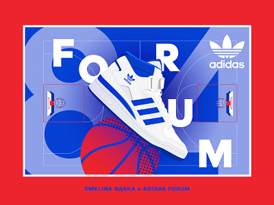 Adidas x Ewelina Gąska adidas adidas forum color design graphicdesign logo mural shoes sport typography