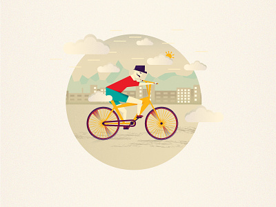 Rower Ilustracja bike cartoon graphic designer illustration ilustracja love ride rower
