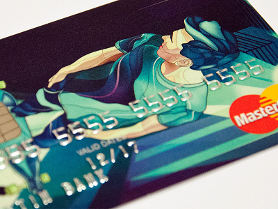 ATM card for Getin Bank atm card bank card drawing graphicdesign illustration warsaw webdesign