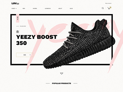 Daily UI / E Commerce ecommerce layout minimal shop store ui ux webdesign website yeezy