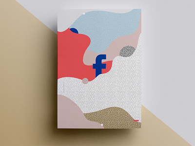 Icon Facebook Illustration abstract color facebook geometric graphicdesign illustration minimal pattern social socialicon socialmedia