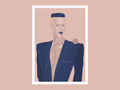 Grace Jones Poster artist grace jones graphidesign illustration music poster