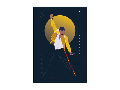 Freddie Mercury branding color design freddie mercury graphicdesign illustration vector