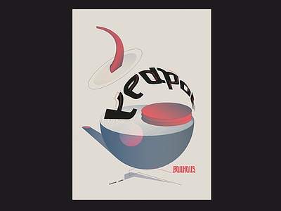 Teapot_Bauhaus bauhaus graphic design illustration tea type daily typework typography vector