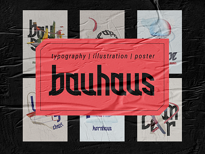 Bauhaus Typography Poster bauhaus branding design graphic design illustration typo typography typography art vector