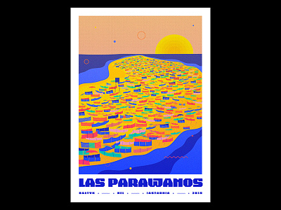 Las Parawanos bałtyk color graphic design graphicdesign hel illustration morze plaża summer typography vector wakacje