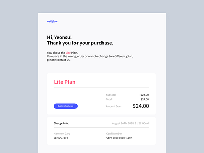 Daily UI #017_Email Receipt