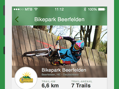 Bikepark App iOS 7 Profile app bikepark cover downhill ios ios7 mobile mountainbike mtb profile