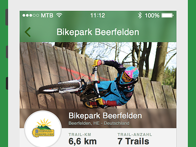 Bikepark App iOS 7 Profile