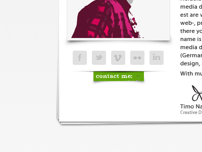 Portfolio 2011 Wip 1 contact design green portfolio website