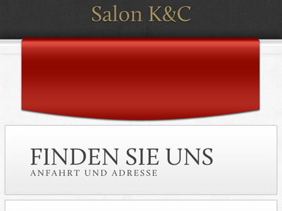 Salon K&C Mobile Design WIP design hair iphone mobile website