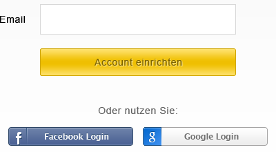 Signup Overlay account button facebook golden google login overlay signup social webdesign