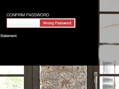 Wrong Password app confirm login notification opt in password red sign in web webdesign