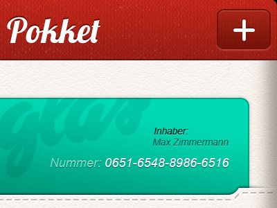 Pokket App add app cards ios leather member pokket stitches user web