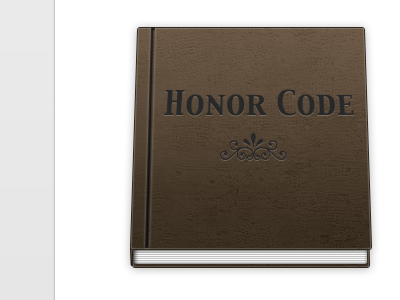 Honor Code book code education icon school teaser website