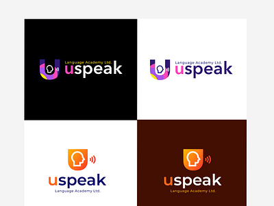You Speak logo branding flat illustration logo logo idea mic logo school logo speak study study logo typography u logo u logo idea web you