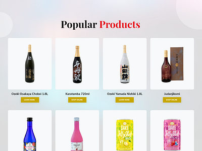 Wine Product listing design