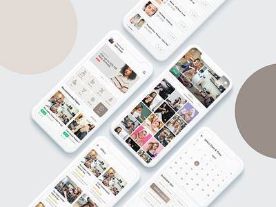 Salon mobile app ui
