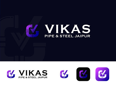 Vikas - Pipe & Steel animation branding design illustration kuldeep mahawar logo logo idea procreate ui ulogo ux vector