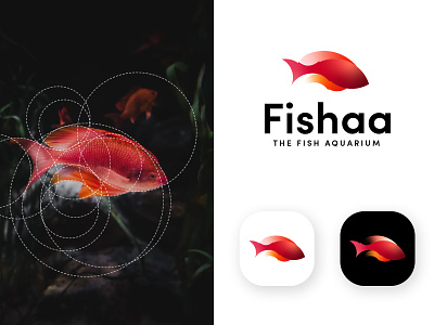 Fishaa - The Fish Aquarium 2022 branding colorful logo f logo fish fish art fish logo fisha illustration kuldeep kuldeep mahawar logo 2021 logo designers logo idea minimal logo design modern logos procreate trending logo ui ux