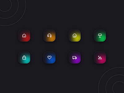Glossy color icons