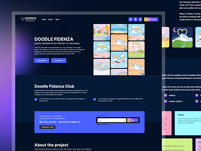 Doodle NFT Landing page 9887876205 anding interface bitcoin chaina design dubai home page home page landing page kuldeep kumar kuldeep mahawar landing page landingpage nft nft market ui website design web design web website webdesign