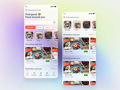 Food App UI design - 2022