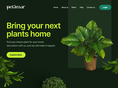 Petamar - Plant Website UI design