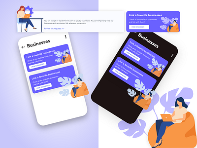Simple link card with an illustration cards design illustration illustrations ui web layout