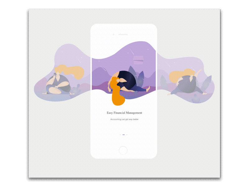 Onboarding screen&guide page app design ux