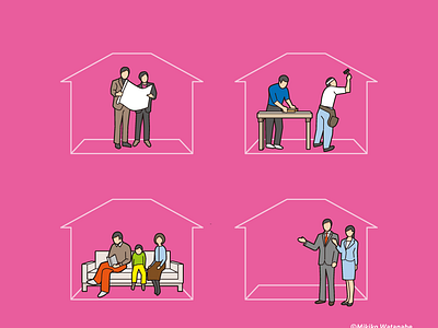 Japanese House Illustrations 住宅業界のイラスト By Mikiko Watanabe On Dribbble