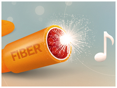 Fiber cable fiber lighting music orange